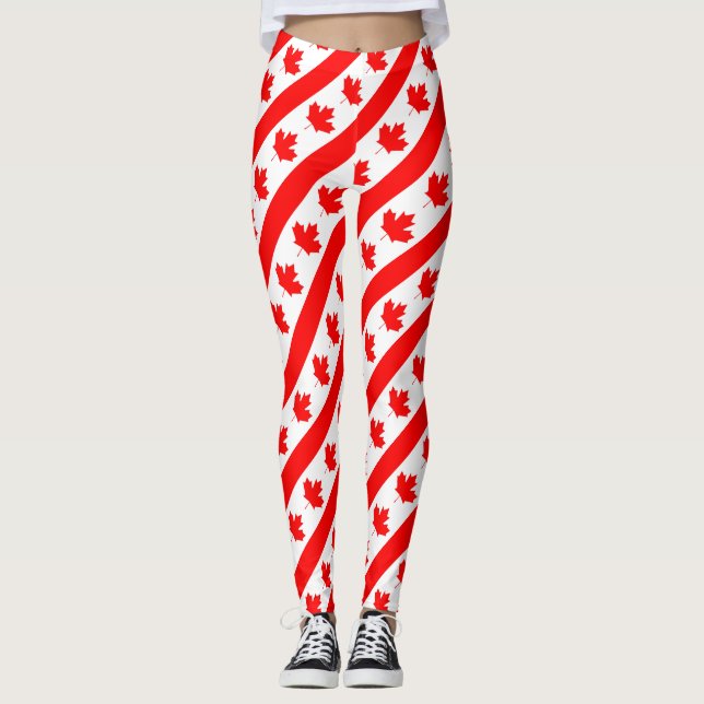 Leggings Hoja de arce de la bandera de Canadá (Anverso)