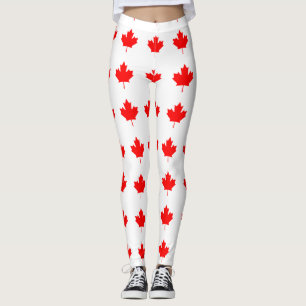 Leggings Hoja de arce del rojo de Canadá