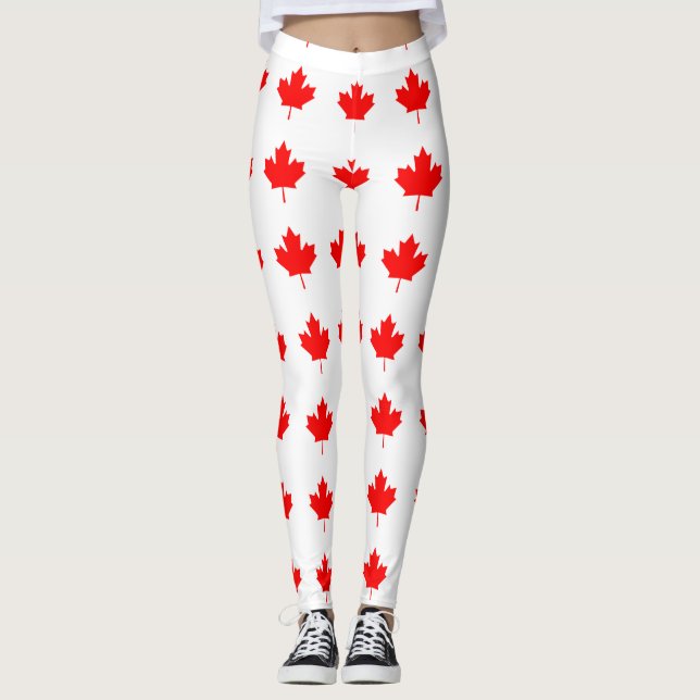 Leggings Hoja de arce del rojo de Canadá (Anverso)