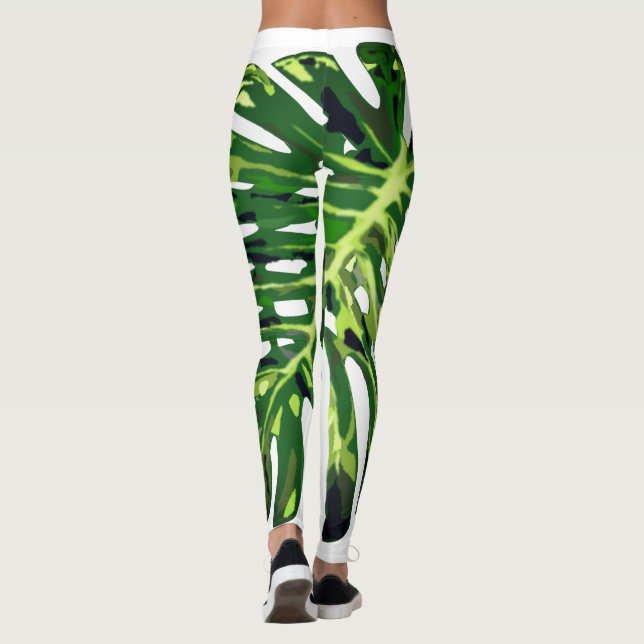 Leggings Hoja de Monstera Tropical (Reverso)