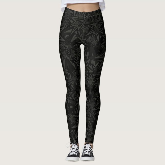 Leggings Hoja_negra | Zazzle_Growshop. (Anverso)