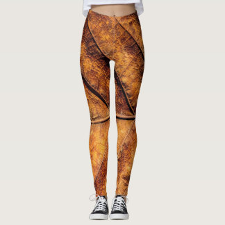 Leggings Hoja seca: fondo de textura natural.