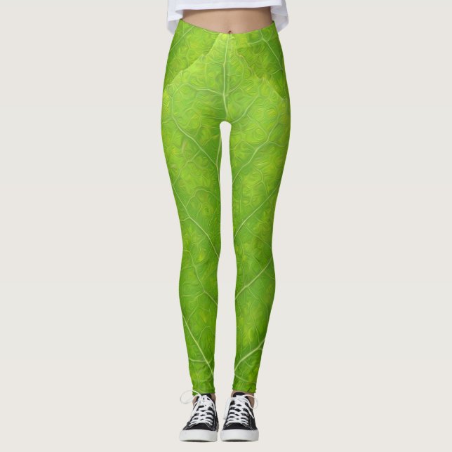 Leggings Hoja verde de lápiz #11 (Anverso)