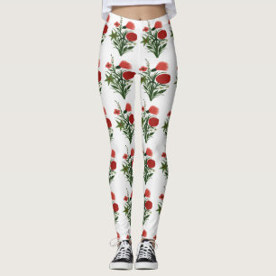 Leggings Hoja Verde Floral 