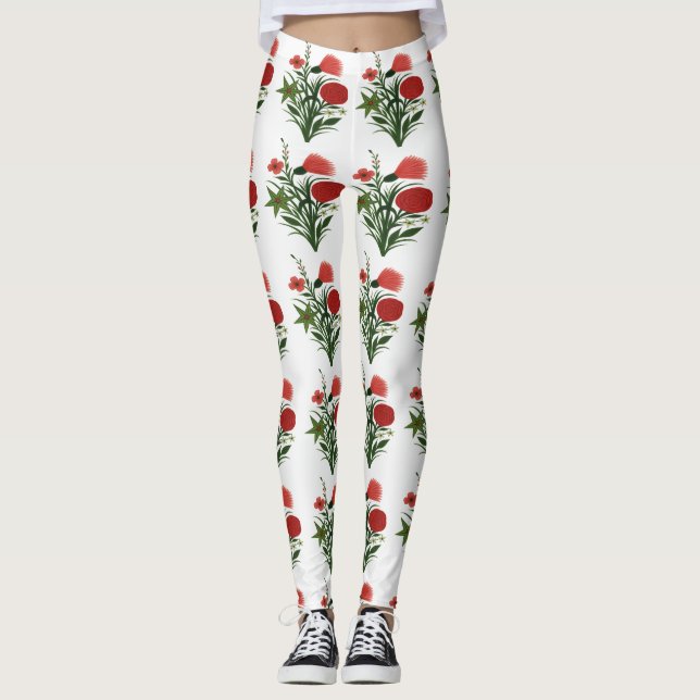 Leggings Hoja Verde Floral  (Anverso)