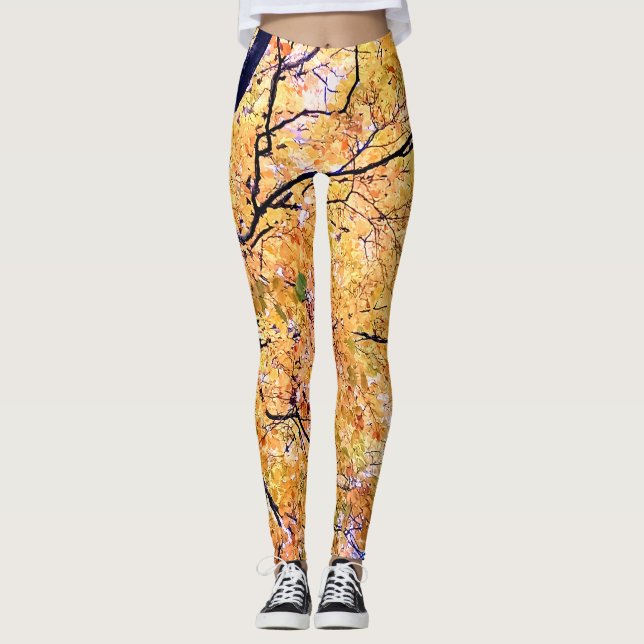 Leggings Hojas amarillas y naranjas (Anverso)