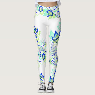 Leggings Hojas azules de PopArt