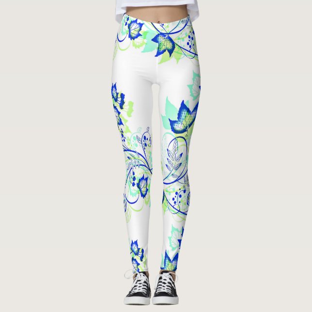 Leggings Hojas azules de PopArt (Anverso)