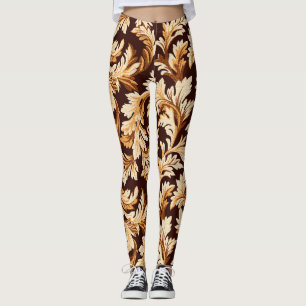 Leggings Hojas Barrocas dibujadas a mano: Elegancia elegant