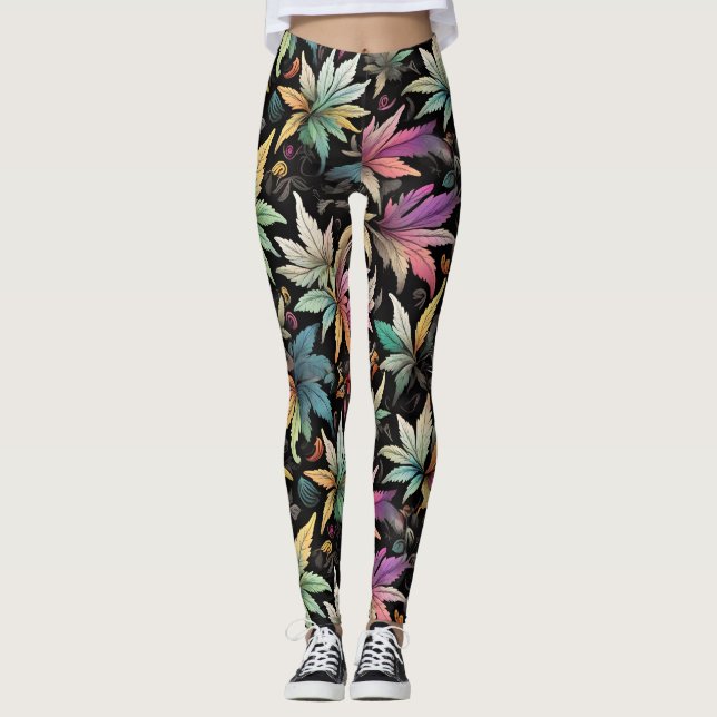 Leggings Hojas coloridas (Anverso)