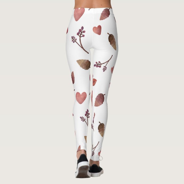 Leggings Hojas, corazones, pelucas (Reverso)