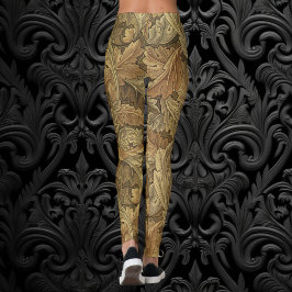 Leggings Hojas de Acanthus por William Morris, textil antig