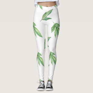 Leggings hojas de acuarela