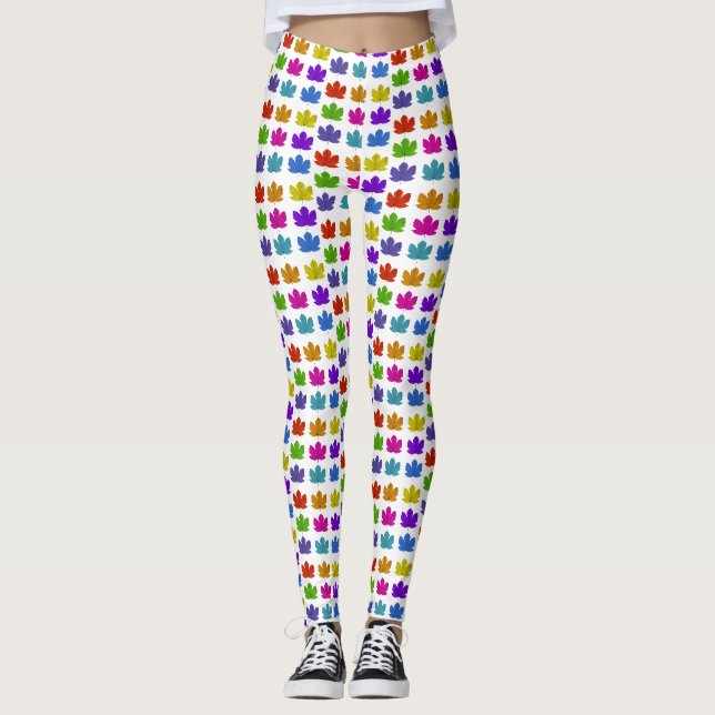 Leggings Hojas de arce coloridas (Anverso)