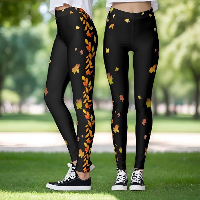 Leggings Hojas de arce de otoño (Subido por el creador)