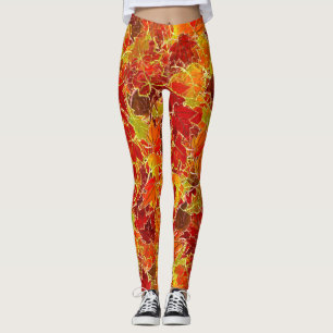 Leggings Hojas de arce de otoño Purpurinoso