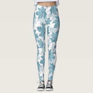 Leggings Hojas de arce. Patrón de color de agua