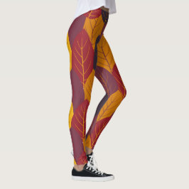 Leggings Hojas de caída multicolor