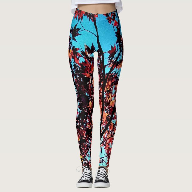 Leggings Hojas de color (Anverso)