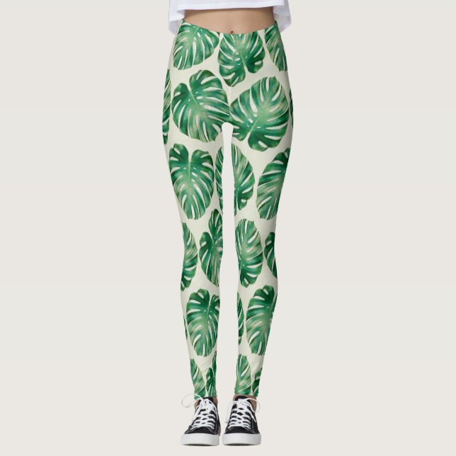 Leggings Hojas de monstera (Anverso)