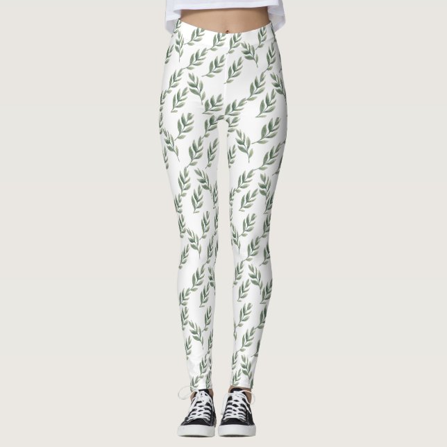 Leggings hojas de ☃ nevadas (Anverso)