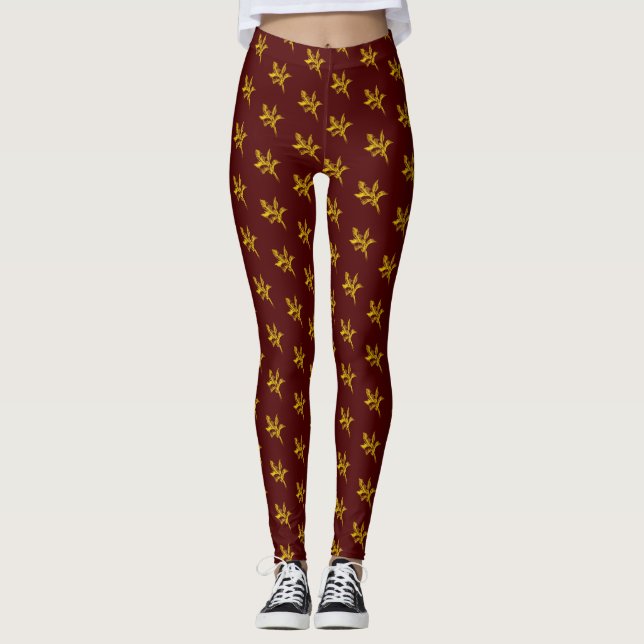 Leggings Hojas de oro y bayas (Anverso)