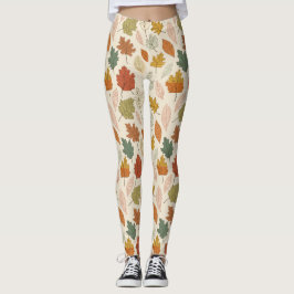 Leggings Hojas de otoño - Acogedor patrón otoño