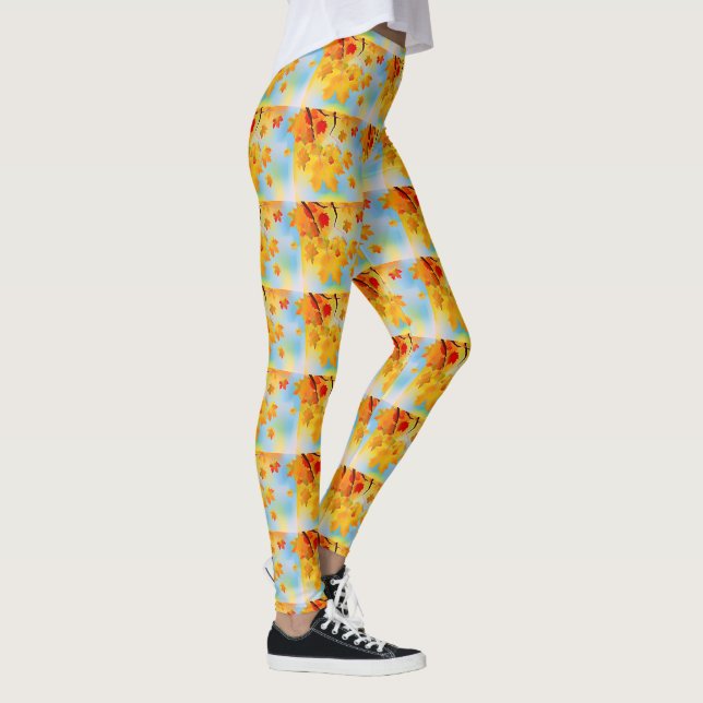 Leggings Hojas de otoño acuáticas (Derecha)