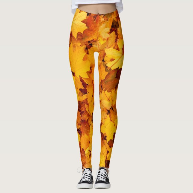 Leggings Hojas de otoño, el color de la caída (Anverso)