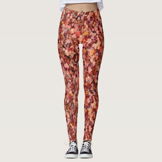 Leggings Hojas de otoño reales (Anverso)