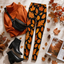 Hojas de otoño sobre negro