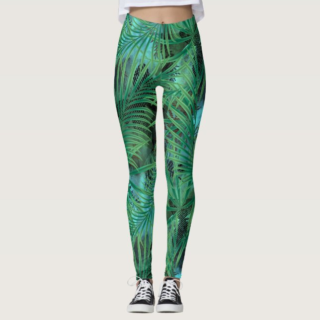 Leggings Hojas de palma (Anverso)
