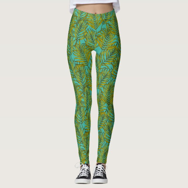 Leggings Hojas de palma (Anverso)