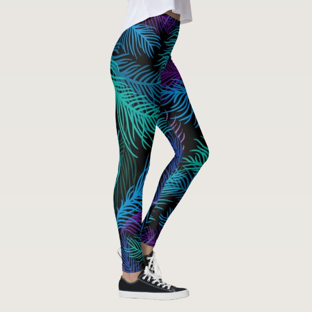 Leggings Hojas de palma multicolores (Derecha)