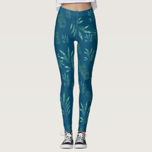 Leggings Hojas de palmera acuáticas