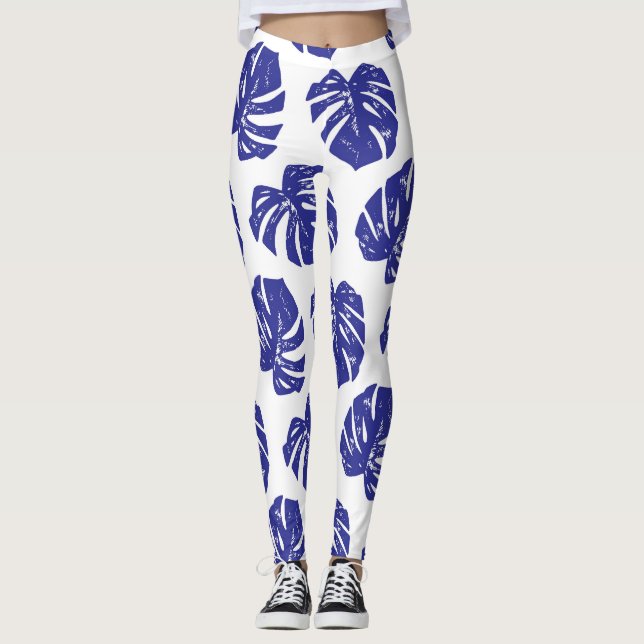 Leggings Hojas de palmeras: Patrón natural (Anverso)
