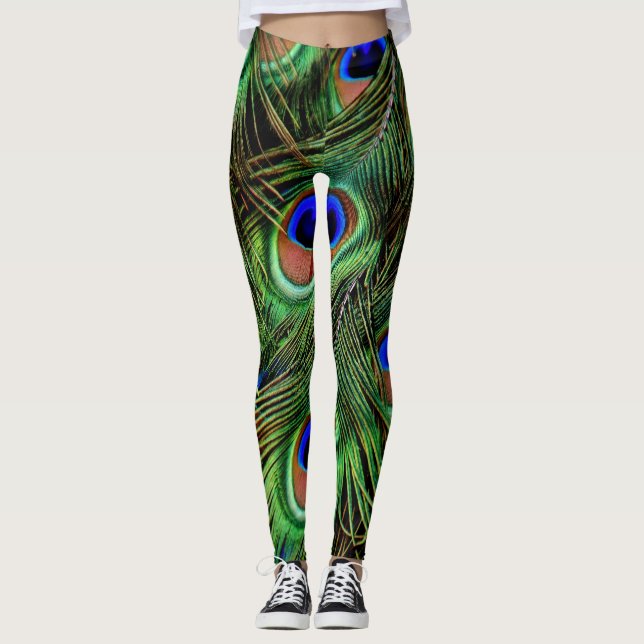 Leggings Hojas de pavo real (Anverso)