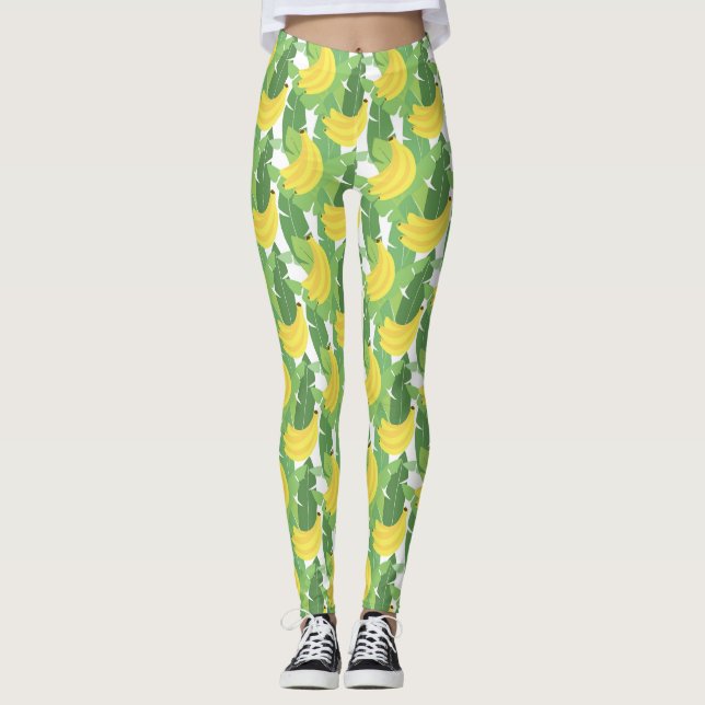 Leggings Hojas del plátano y modelo de la fruta (Anverso)