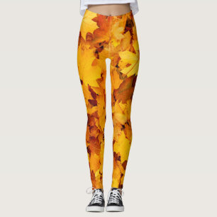 Leggings Hojas doradas de verano indias
