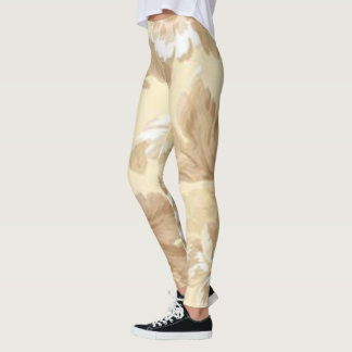 Leggings Hojas Elegantes Y Piernas Rosas