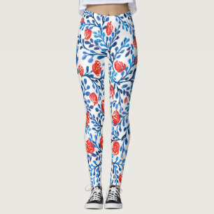 Leggings Hojas Florales: Patrón de la Naturaleza sin Marea