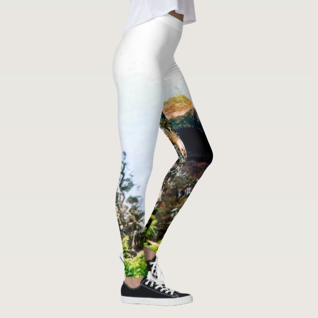 Leggings Hojas, lago y troncos (Derecha)