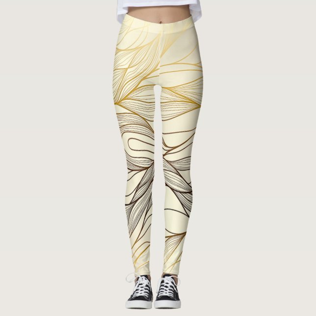 Leggings Hojas místicas y flores (Anverso)