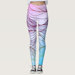 Leggings Hojas modernas y diseño floral