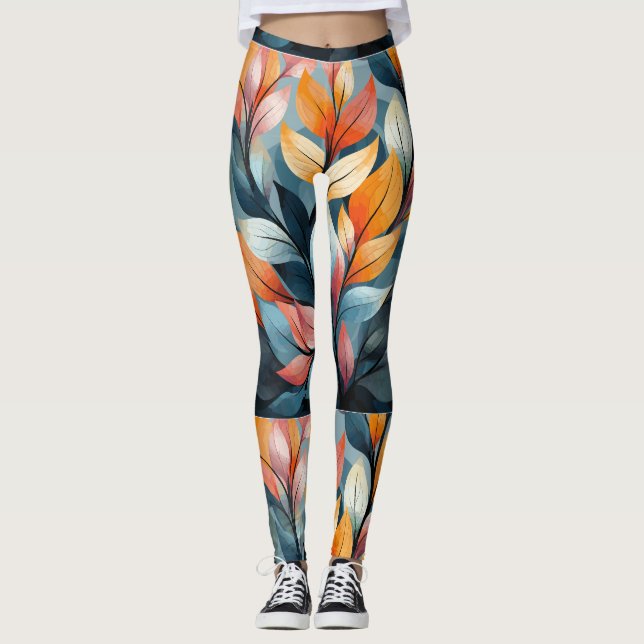 Leggings Hojas multicolores Thunder_Cove (Anverso)