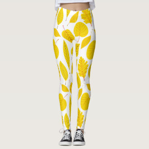 Leggings Hojas otoñales en amarillo