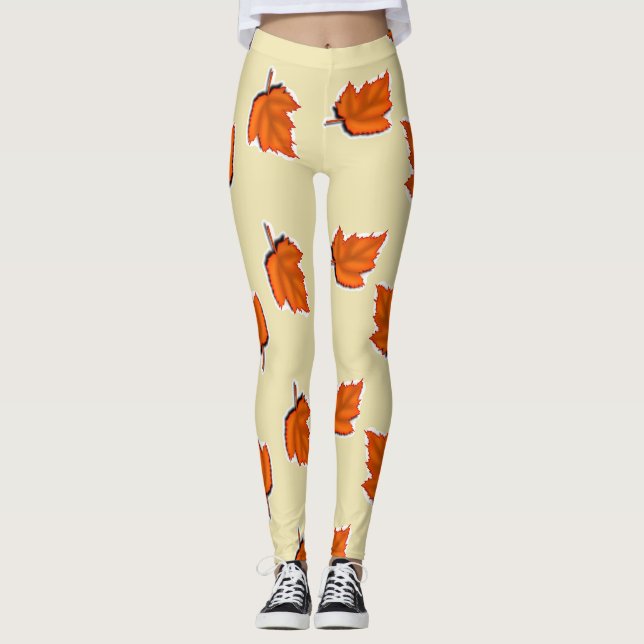 Leggings Hojas secas marrones (Anverso)