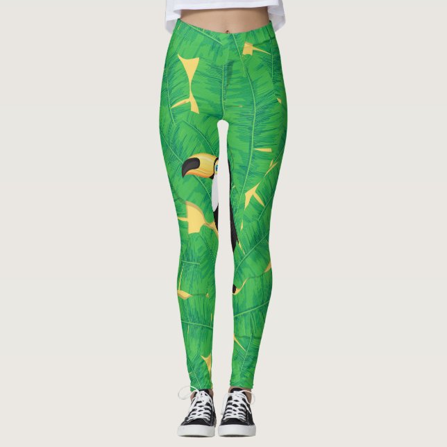 Leggings Hojas toscanas y bananeras (Anverso)