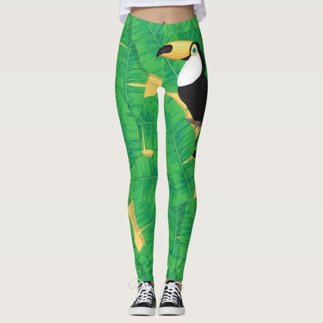 Leggings Hojas toscanas y bananeras (Anverso)