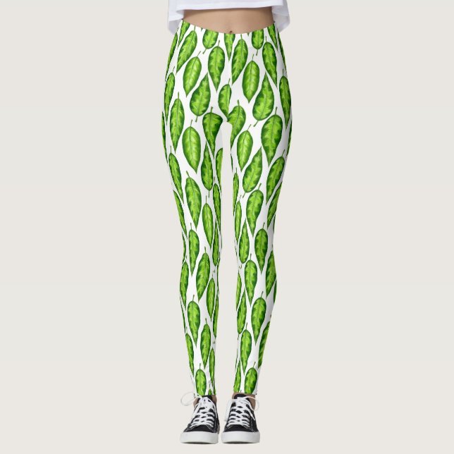 Leggings Hojas tropicales (Anverso)